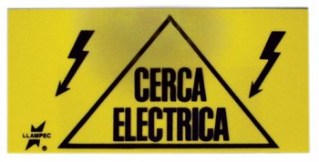 Letreiro de Aviso para Cerca Eléctrica